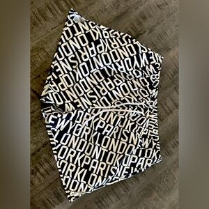 Fashionomics Black and White Text Print Men's Hybrid Shorts/limited edition